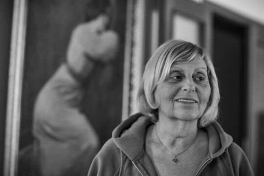 Helena Kleinová v době natáčení rozhovoru pro Paměť národa. Zdroj: Lukáš Žentel