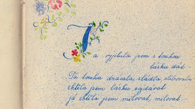Verše z památníčku neznámé autorky. Zdroj: archiv Františka Trosta 