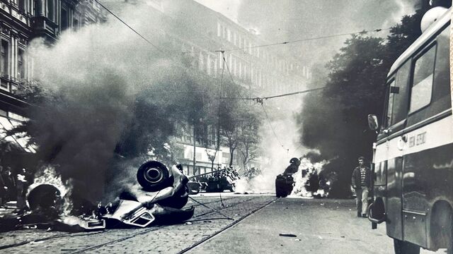 21. 8. 1968, jedna z fotografií, které Stanislav Mašek distribuoval v práci.