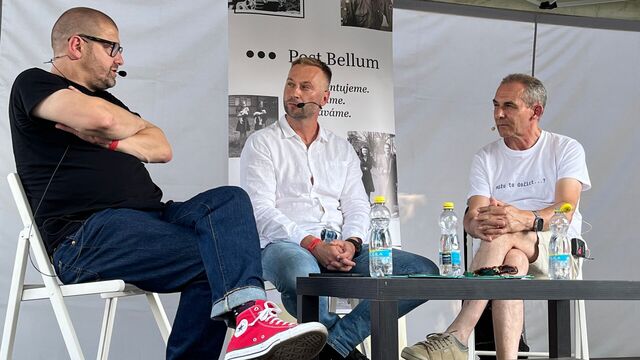 Dobrovský & Šídlo a jejich host Róbert Vass. Foto: Pavel Barbor