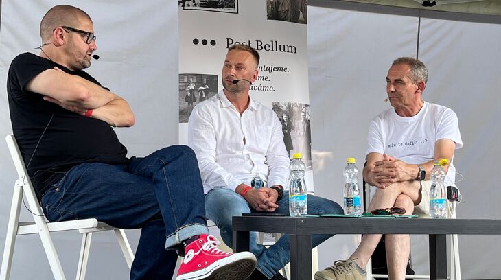 Dobrovský & Šídlo a jejich host Róbert Vass. Foto: Pavel Barbor