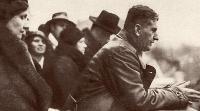 Tomáš Baťa s ženou Marií při prvomájových oslavách. Zdroj: časopis Letem světem z 19. 7. 1932
