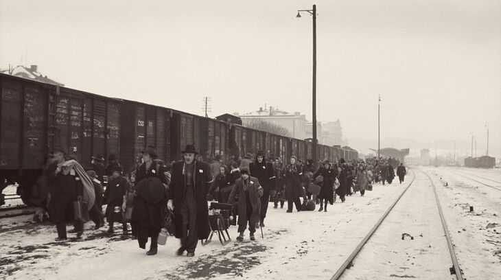 Dne 25. ledna 1946 odjel první transport Němců také z Mariánských Lázní. Foto: ČTK