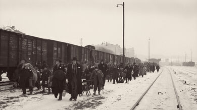 Dne 25. ledna 1946 odjel první transport Němců také z Mariánských Lázní. Foto: ČTK