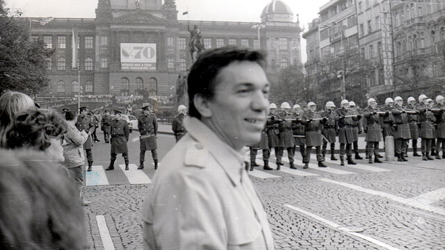 Václavské náměstí 28. října 1988. Zdroj: archiv Jiřího Suchana.