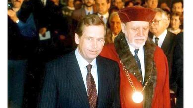 Václav Havel a Radim Palouš. Zdroj: archiv pamětníka