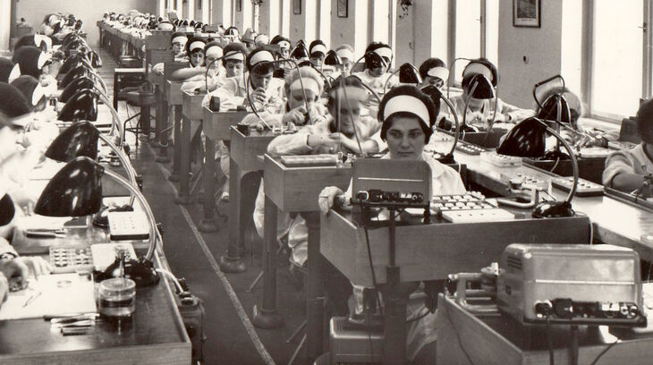 Práce v Chronotechně. Zdroj: archiv pamětnice Věry Ptáčkové