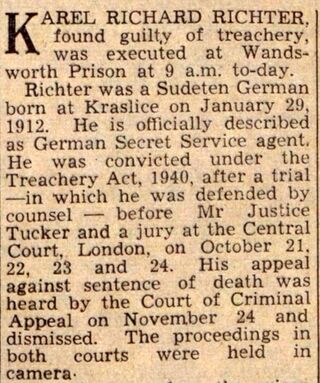 Zpráva z Timesů o Richterově popravě