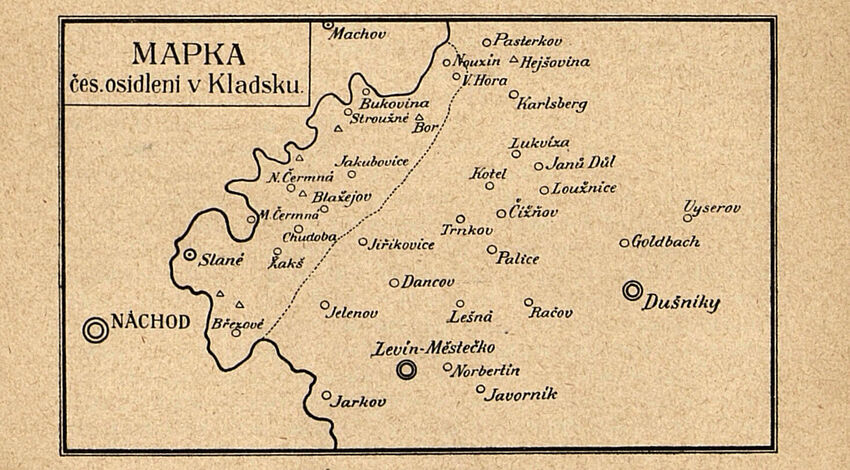 České osídlení na Kladsku. Zdroj: archiv pamětnice