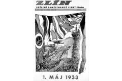 Prvomájová titulka časopisu Zlín – Sdělení zaměstnanců firmy Baťa z roku 1933. Zdroj: Krajská knihovna Františka Bartoše ve Zlíně