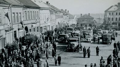 Příjezd Rudé armády do Skutče. Zdroj: archiv pamětnice Ludmily Severinové