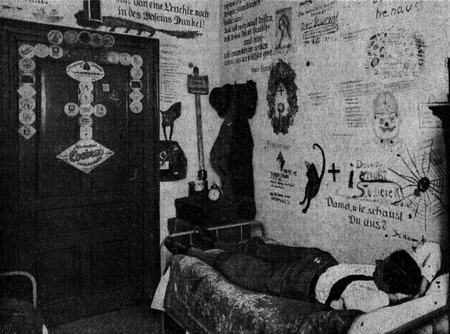 Studentský pokoj v Německém studentském domě v roce 1932. Foto: Prager Presse, Národní muzeum 