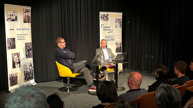 Jindřich Šídlo a Jan Dobrovský v Dačicích. Zdroj: Paměť národa