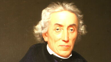 Josef Dobrovský na portrétu Františka Tkadlíka z roku 1820 ze sbírek Národního muzea. Zdroj: Wikipedie, licence Creative Commons