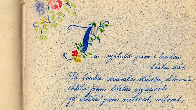 Verše z památníčku neznámé autorky. Zdroj: archiv Františka Trosta 