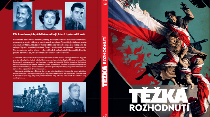 Titulní strana komiksu Těžká rozhodnutí. Zdroj: Paměť národa