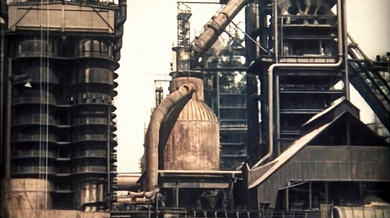 Nová huť Klementa Gottwalda v Ostravě v roce 1958, zdroj: Miroslava Pečková